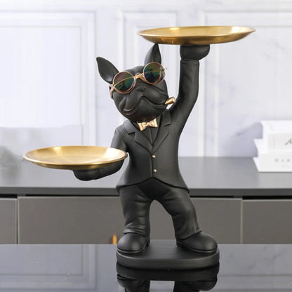 HomePaws – Hundeskulptur med brett til nøkler og mynter