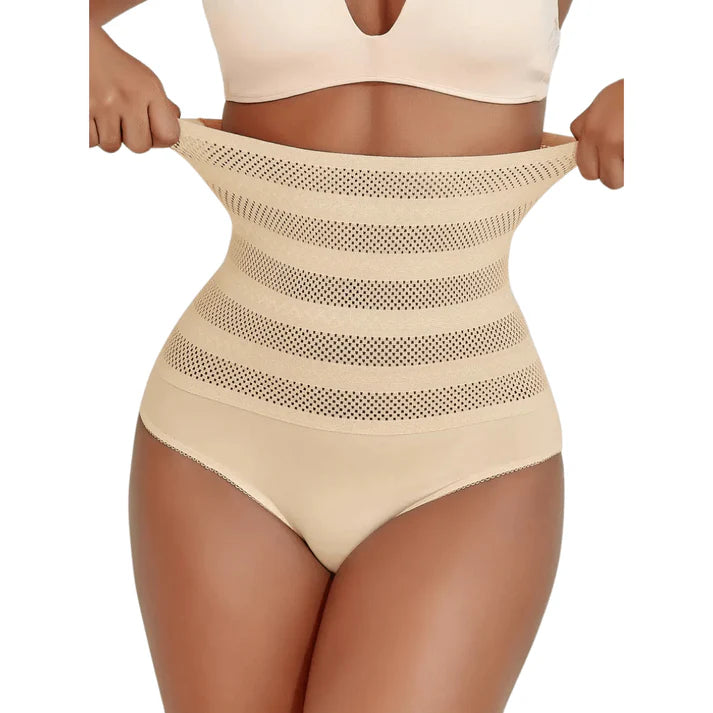 Jennifer - Shapewear med høy midje med teksturerte bånd og målrettet kompresjon
