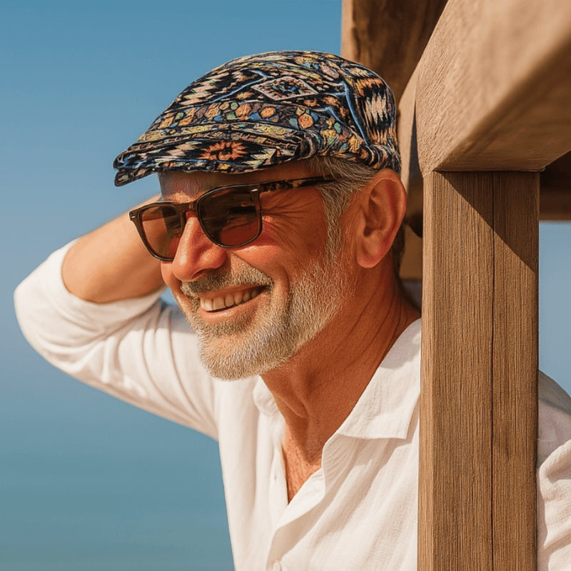 FlatFlex – Flat Cap med Trykt og Justerbart Design