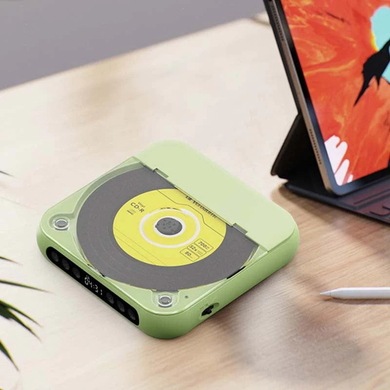 SoundWave – Bærbar Bluetooth CD-spiller med LCD-skjerm