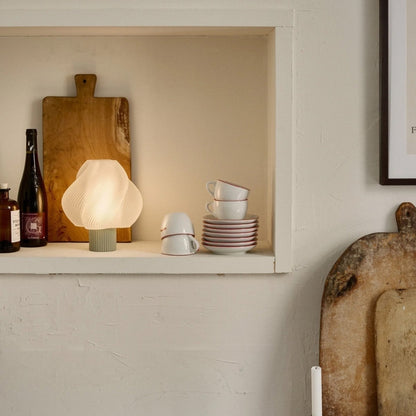 GreenGlow - Bærbar minimalistisk omgivelseslampe med varmt lys og kompakt utforming