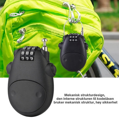 QuickLock - Kompakt og bærbar kabelkodelås for hjelmer og mer