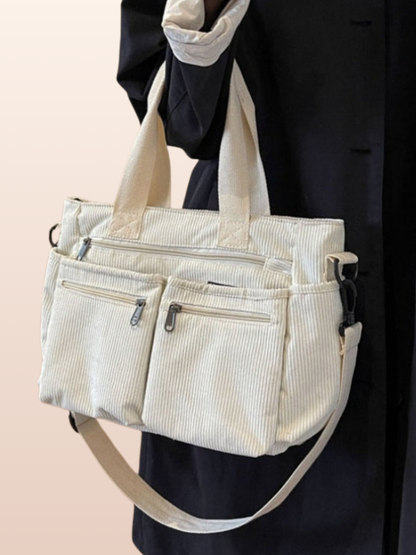 Lena - Romslig veske med funksjonelle lommer med glidelås