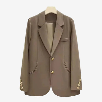 Cornelia – Langermet blazer med krage og knapper