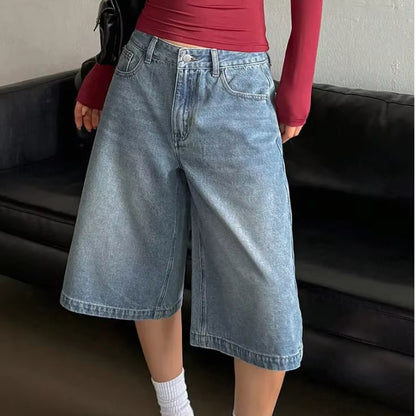 Smilla – Høytlivs jeans til midt på leggen med lommer