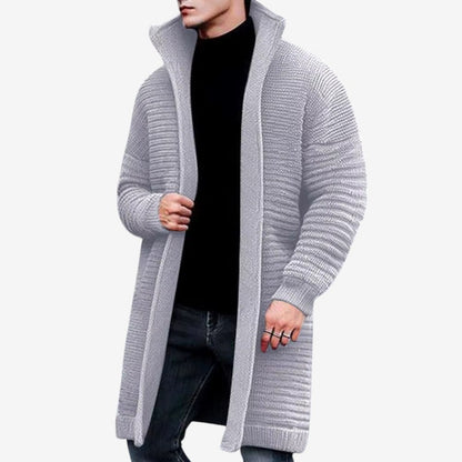 Martin – Langermet Åpen Front Cardigan med Ribbe detaljer
