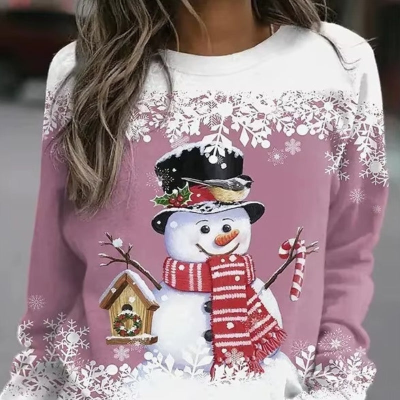 Harper – Langermet Skjorte med Trykt Mønster og Rund Hals