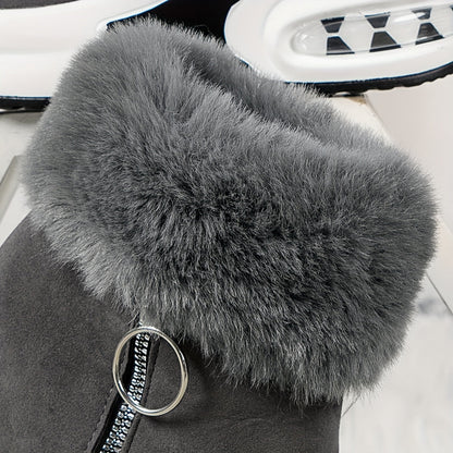 Lina - Varmende og Komfortable Sklisikre Pelsforede Støvler med Sidelommeglidelås