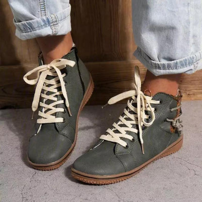 Andrew - Klassiske joggesko med snøring og glidelåsdetaljer