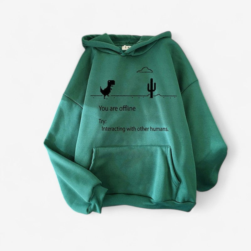 Celina – Langermet Hettegenser med Justerbar Hette og Frontlommer