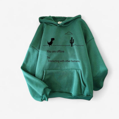 Celina – Langermet Hettegenser med Justerbar Hette og Frontlommer