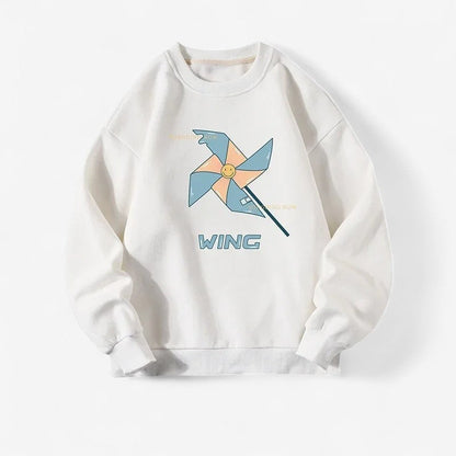 Archer – Langermet Genser med Rund Hals og Ribbedetaljer