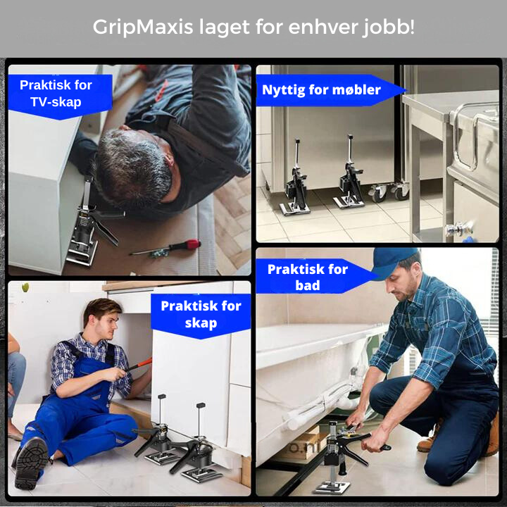 GripMax -Tungt Arbeid  Møbelløfteverktøy i Rustfritt Stål