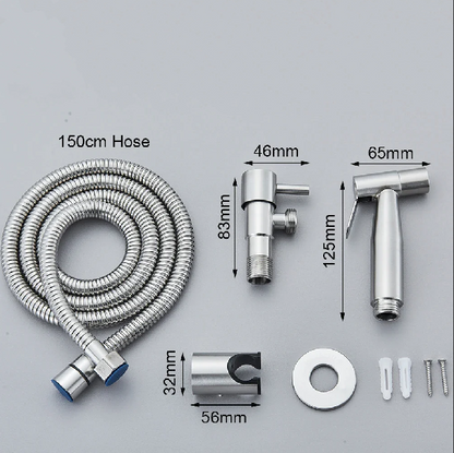 AquaFlow - dusjhode med justerbart trykk og sprutfri design