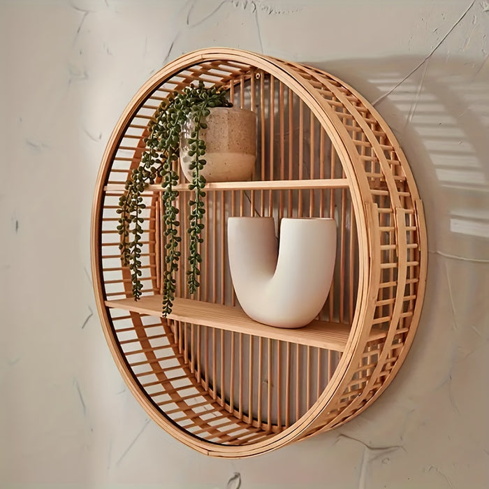 WallaGlow - Vegghylle med runde kanter og kompakt, moderne design for stilfull oppbevaring