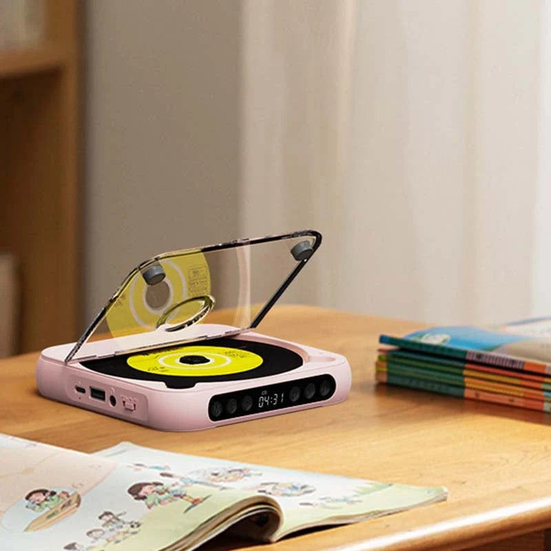 SoundWave – Bærbar Bluetooth CD-spiller med LCD-skjerm