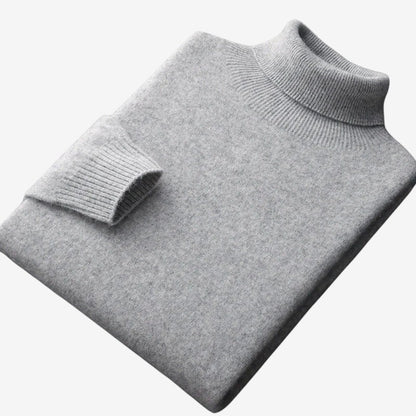 Anton – Langermet genser med høy hals og slim fit