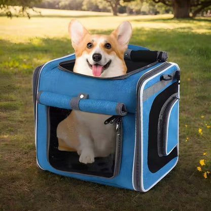 CarryPaws – Kjæledyrbæreveske med Justerbar Ventilasjon og Flere Glidelåser