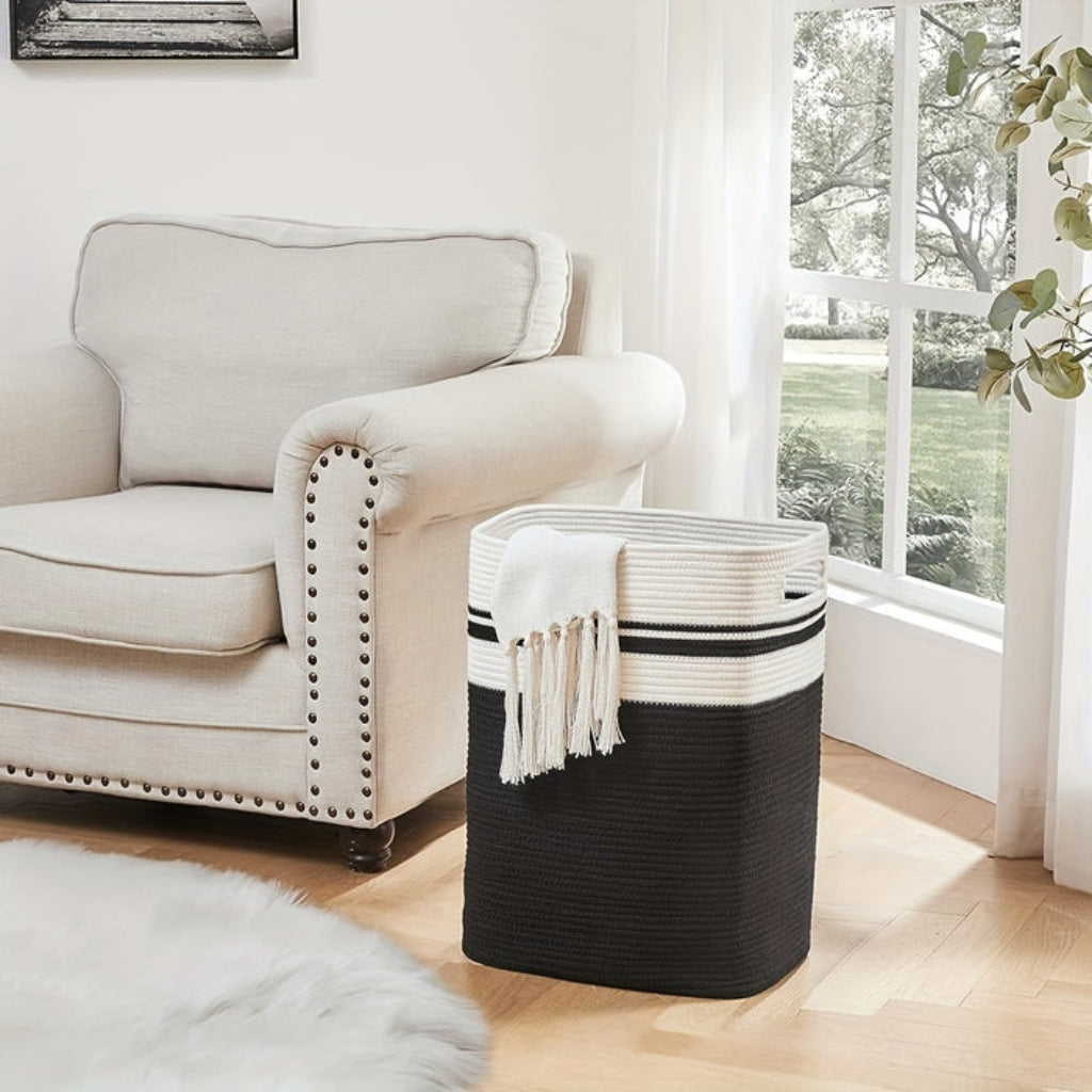 TidyNest – Jumbo Oppbevaringskurv med Romslig og Sammenleggbar Design