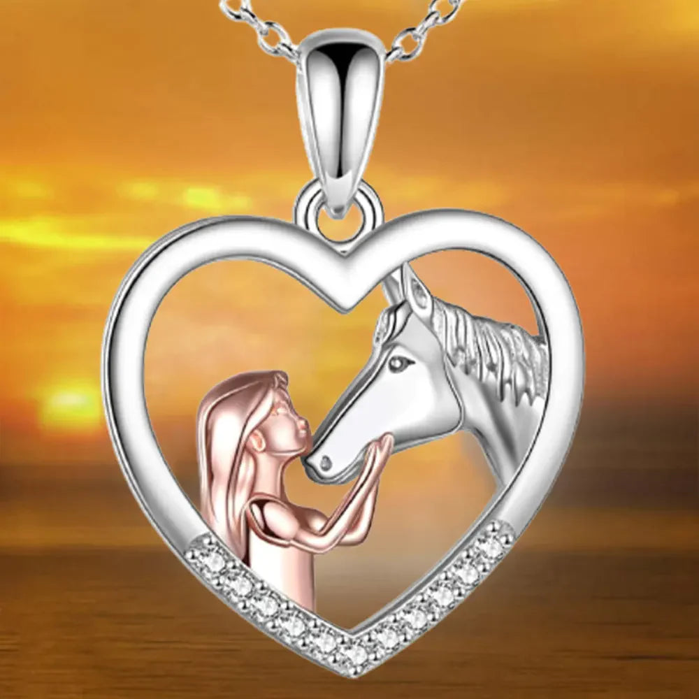 HorseHeart - Perfekt Halskjede For Hesteelskeren | 1+1 Gratis