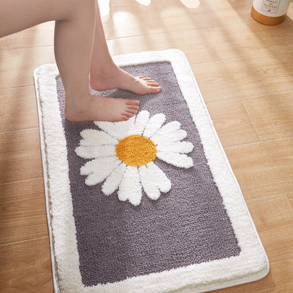 PetalPlush – Myk blomsterbadematte med plysjtekstur og elegant design