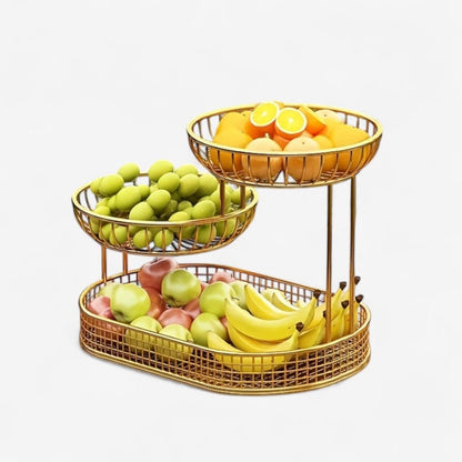 VitaRack – 3 Lags Fruktkurv med Ventilert Design og Solid Støtte