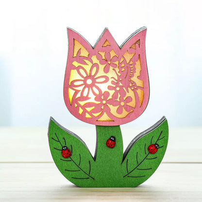 LumiHare - Opplyste Påskeharefigurer med Intrikat Utskjæringsdesign