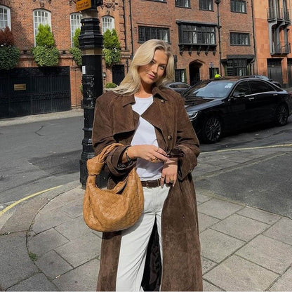 Sophie - Langermet trenchcoat med knapplukking og justerbart midjebånd