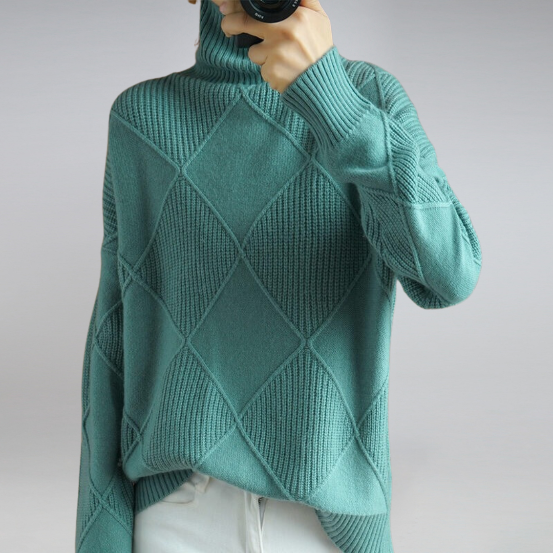 Selena - Myk turtleneck-genser med stilig passform
