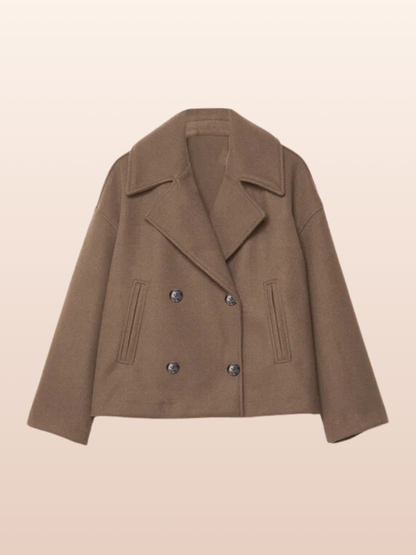 Sophia - Stilig dobbeltspent kort kåpe med moderne passform