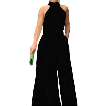 Rylee - Halterhals  Jumpsuit med med Tie-back detaljer og Bred benutforming