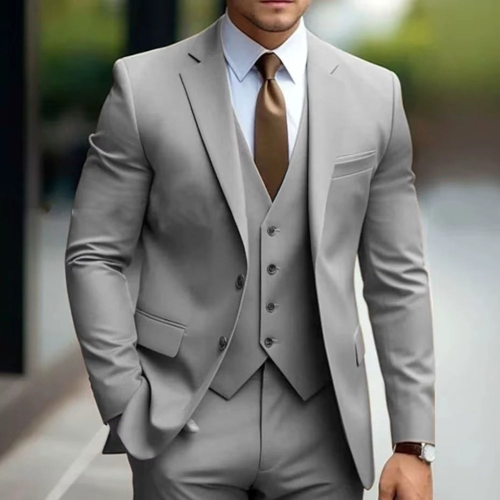 Valmora – Tredelt Dressett med Blazer Vest og Vide Bukser