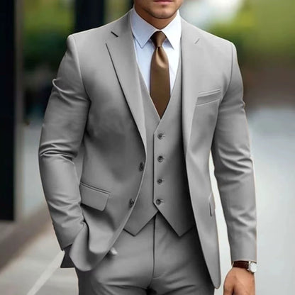 Valmora – Tredelt Dressett med Blazer Vest og Vide Bukser