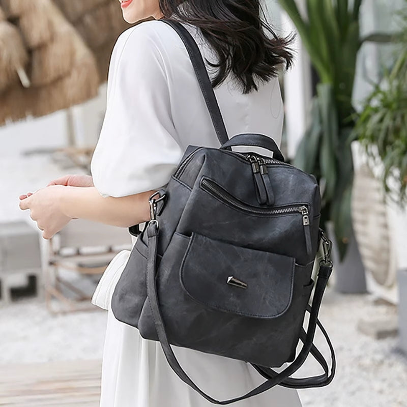 NovaPack – Ryggsekk med Flere Glidelåslommer og Justerbare Stropper