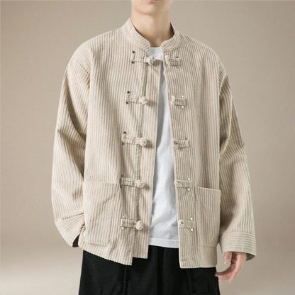 Aksel – Løs Passform Jakke med Knappeflap og Lommer