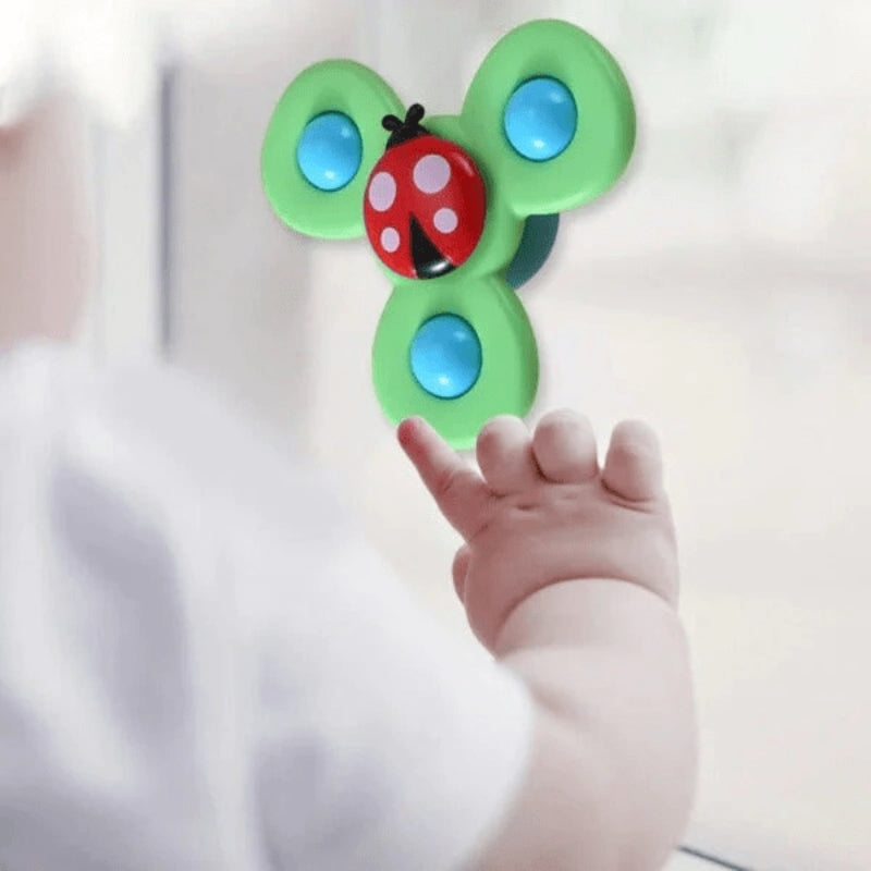 BabyWhirl – 3 delt sanse spinnerleketøysett for tidlig utvikling