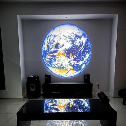 MoonSphere - Moon Earth Projector med LED-lampe og roterende projeksjon