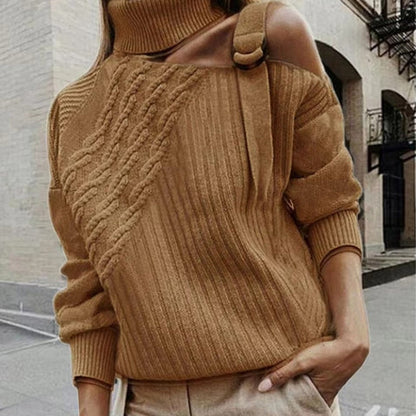 Julia – Langermet Høyt Hals med Spenne Detalj