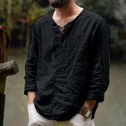 Orson - Stilig krageløs skjorte med Avslappet passform