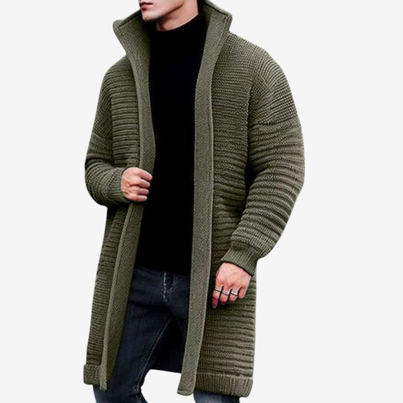 Martin – Langermet Åpen Front Cardigan med Ribbe detaljer
