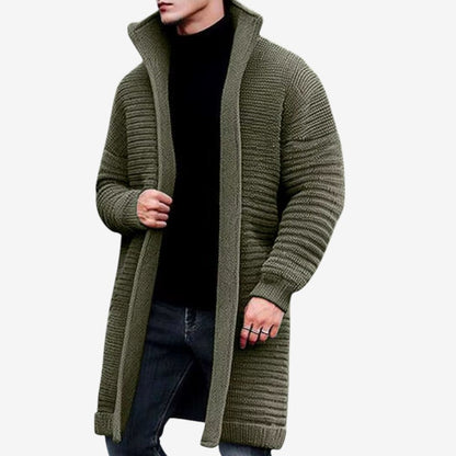 Martin – Langermet Åpen Front Cardigan med Ribbe detaljer