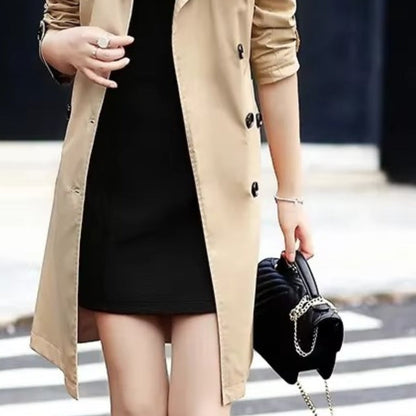 Lotte - Langermet trenchcoat med justerbart midjebånd og flere lommer