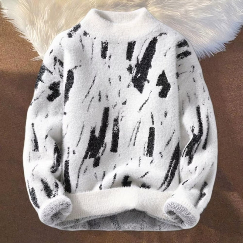 William – Langermet Genser med Rund Hals og Ribbestrikkede Ermer