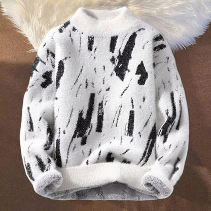 William – Langermet Genser med Rund Hals og Ribbestrikkede Ermer