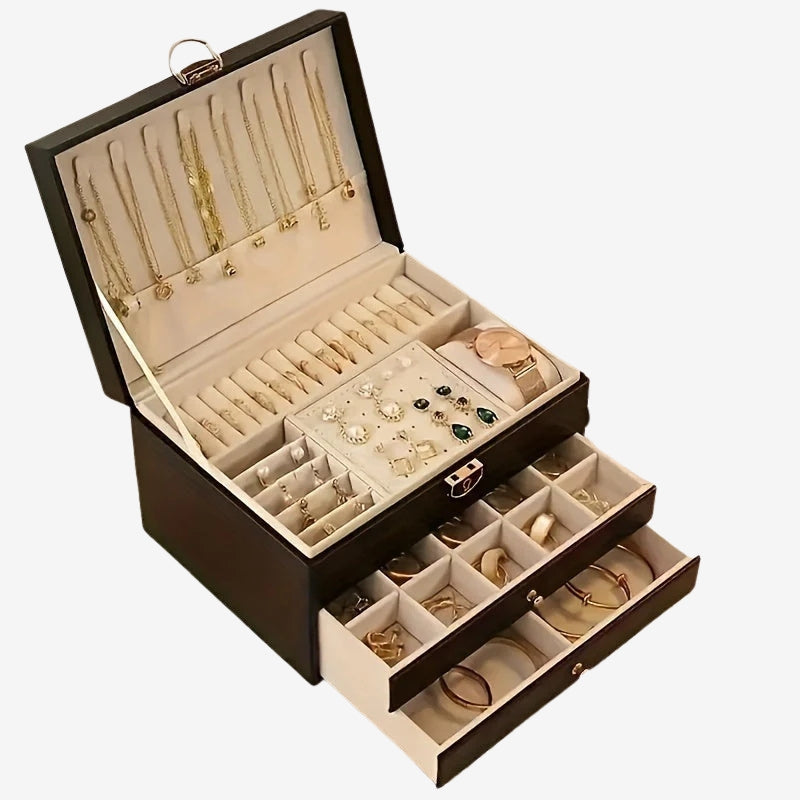 LuxeStash – Smykkeskrin med Flere Lag og Skuffer