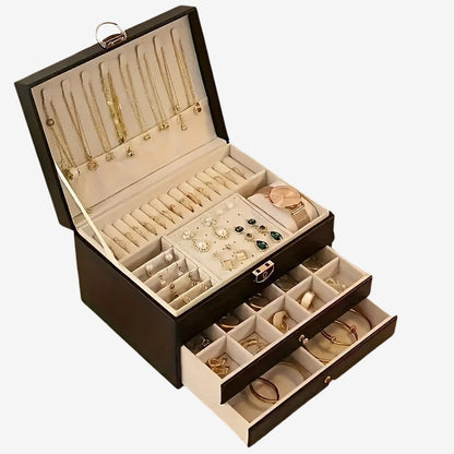LuxeStash – Smykkeskrin med Flere Lag og Skuffer