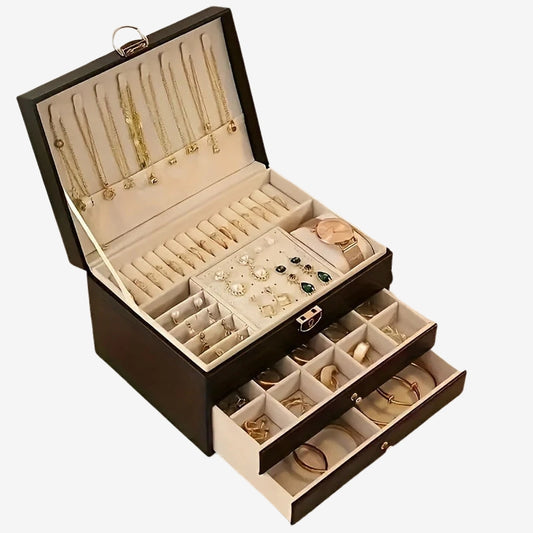 LuxeStash – Smykkeskrin med Flere Lag og Skuffer