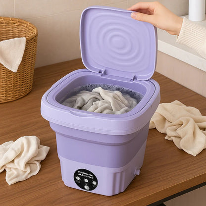 WashMate – Bærbar Mini Vaskemaskin med Sammenleggbart Design