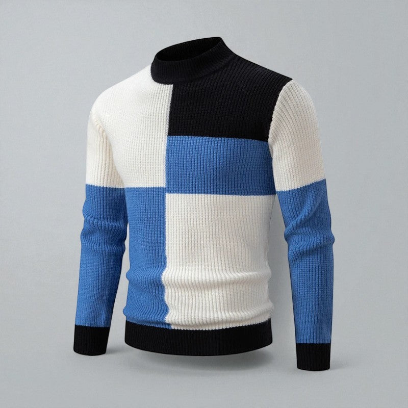 George – Langermet Genser med Rund Hals og Ribbestrikket Detalj