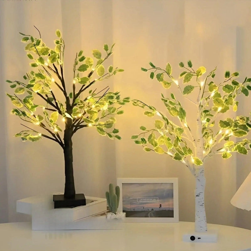 LumaGlow – LED Bordlampe med oppladbart treformet design